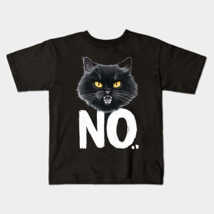 Black Cat says no Kids T-Shirt
